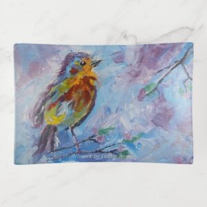 Songbird of Hope: Rectangular Trinket Tray