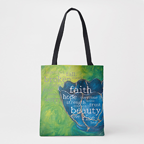 Broken into Beauty: Over-the-Shoulder Tote Bag (medium)