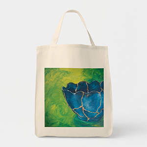 Broken into Beauty: Reusable Tote Bag