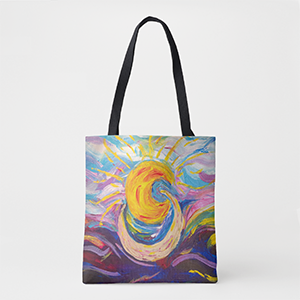 Sun and Moon: Over-the-Shoulder Tote Bag (medium)