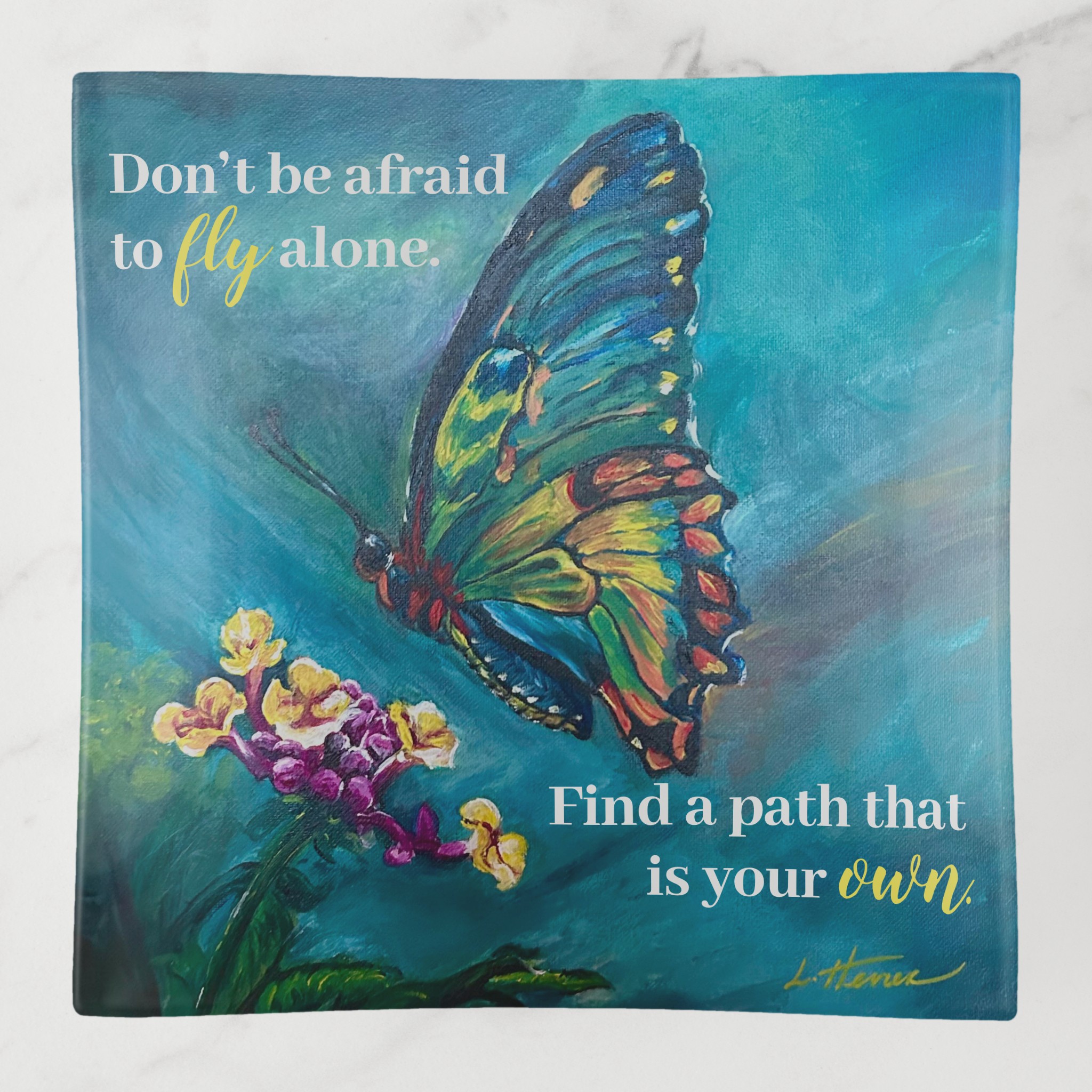 Energy of Becoming with Message: Square Trinket Tray